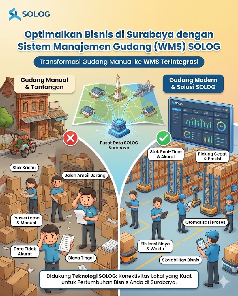 sistem manajemen gudang di Surabaya